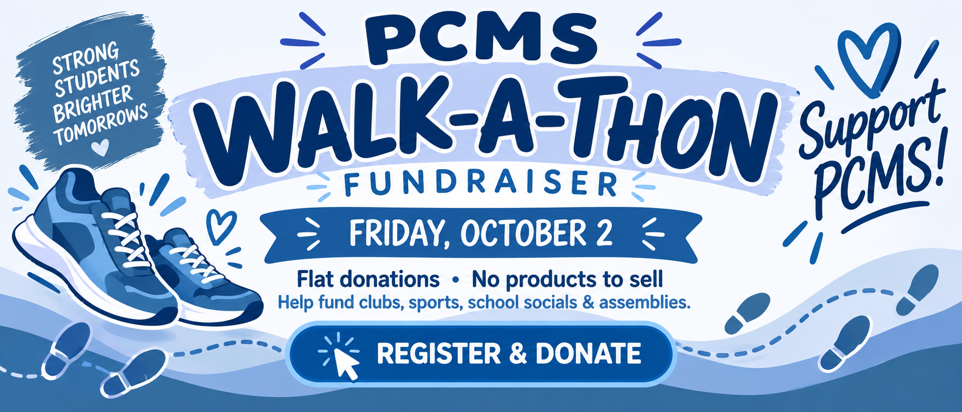 Register for PCMS Fundraiser - Walkathon!